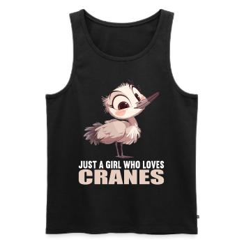 Kraniche Kranich - Männer Premium Bio Tank Top - Schwarz - Vorne - AI Model Male 178 light (178cm)