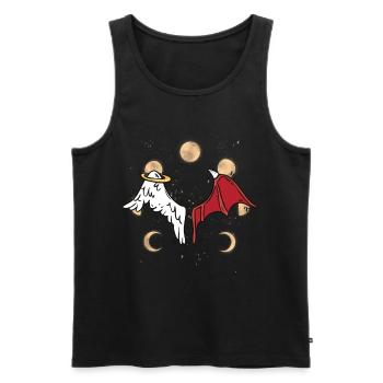 okkult spirituell Mondphase himmlisch satanisch - Männer Premium Bio Tank Top - Schwarz - Vorne - AI Model Male 178 light (178cm)