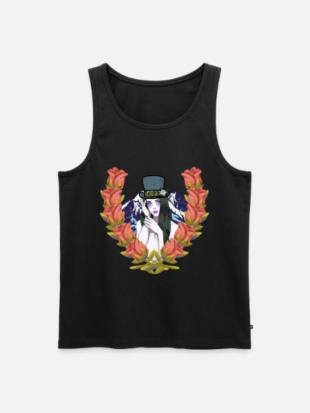 Austria Tyrol Tyrolean Beauty Girl - Men's Premium Organic Tank Top - black