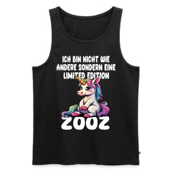 Limited Edition 2002 Geburtstag 2002 Geboren - Männer Premium Bio Tank Top - Schwarz - Vorne - AI Model Male 178 light (178cm)