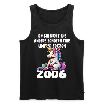 Limited Edition 2006 Geburtstag 2006 Geboren - Männer Premium Bio Tank Top - Schwarz - Vorne - AI Model Male 178 light (178cm)