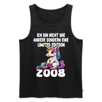 Limited Edition 2008 Birthday 2008 Born - Men's Premium Organic Tank Top - black - Front - AI Model Male 178 light (178cm)