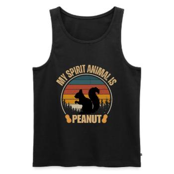 My spirit animal is peanut retro peanut lovers - Men's Premium Organic Tank Top - black - Front - Michal (187cm)
