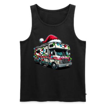 RV Camping Wohnmobil Wohnmobil Urlaub Weihnachten - Männer Premium Bio Tank Top - Schwarz - Vorne - AI Model Male 178 light (178cm)