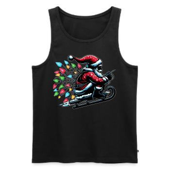 Père Noël Promenade en traîneau Noël Noël Nous - Débardeur bio Premium Homme - noir - Devant - Michal (187cm)