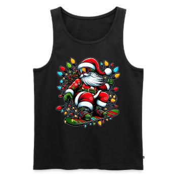 Weihnachtsmann Snowboarding Snowboard Snowboarder - Männer Premium Bio Tank Top - Schwarz - Vorne - Michal (187cm)