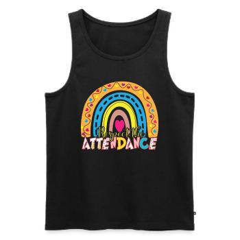 Secretary for Attendance Respect The Attendance - Men's Premium Organic Tank Top - black - Front - Michal (187cm)