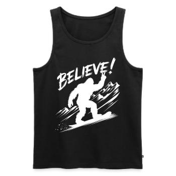 Sasquatch Bigfoot Snowboard Snowboarder - Débardeur bio Premium Homme - noir - Devant - Michal (187cm)