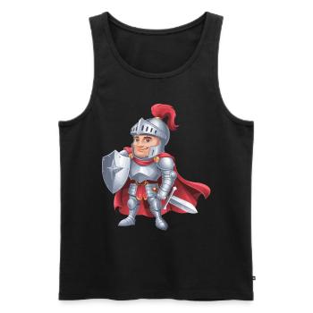 Freundlicher Ritter als Geburtstagsgeschenk Design - Männer Premium Bio Tank Top - Schwarz - Vorne - Michal (187cm)