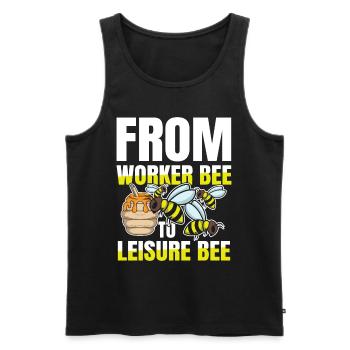 Rente Ruhestand From Worker Bee To Leisure Bee - Männer Premium Bio Tank Top - Schwarz - Vorne - Michal (187cm)
