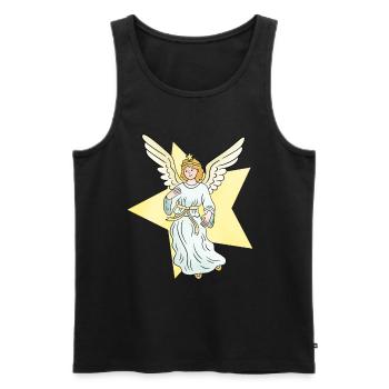 Christmas Engel Engelchen Xmas Weihnachten - Männer Premium Bio Tank Top - Schwarz - Vorne - AI Model Male 178 light (178cm)