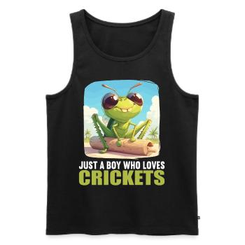 Grillen Grille - Männer Premium Bio Tank Top - Schwarz - Vorne - AI Model Male 178 light (178cm)
