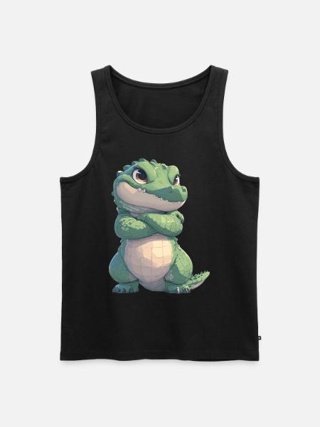 Krokodile Krokodil - Männer Premium Bio Tank Top - Schwarz