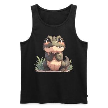 Krokodile Krokodil - Männer Premium Bio Tank Top - Schwarz - Vorne - AI Model Male 178 light (178cm)