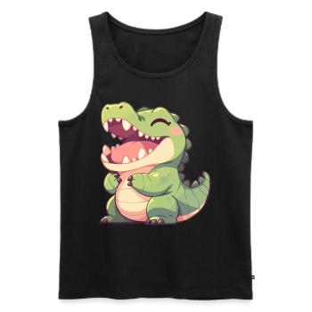 Krokodile Krokodil - Männer Premium Bio Tank Top - Schwarz - Vorne - AI Model Male 178 light (178cm)