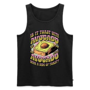 Retro Avocado Toast Question für einen Avocado - Männer Premium Bio Tank Top - Schwarz - Vorne - Michal (187cm)