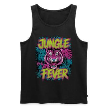 Jungle Fever Tiger für einen Tiger Liebhaber - Männer Premium Bio Tank Top - Schwarz - Vorne - Michal (187cm)