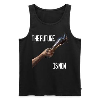 The Future is now Robot Robotic Science AI - Männer Premium Bio Tank Top - Schwarz - Vorne - AI Model Male 178 light (178cm)