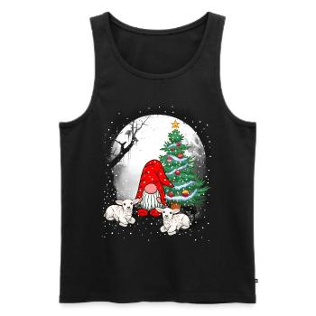 Saint-Nicolas Père Noël Habitant de la forêt Zerge - Débardeur bio Premium Homme - noir - Devant - Michal (187cm)