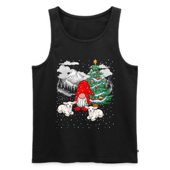 Santa Santa Dwarfs Christmas Xmas Troll - Men's Premium Organic Tank Top - black - Front - Michal (187cm)