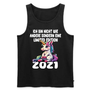 Limited Edition 2021 Birthday 2021 Born - Men's Premium Organic Tank Top - black - Front - AI Model Male 178 light (178cm)