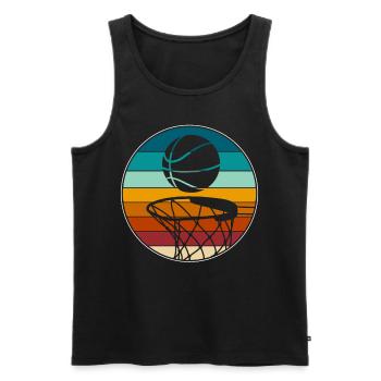 Basketball Basketballer - Männer Premium Bio Tank Top - Schwarz - Vorne - Michal (187cm)