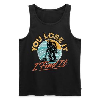 Sondeln Metalldetektor - Männer Premium Bio Tank Top - Schwarz - Vorne - AI Model Male 178 light (178cm)