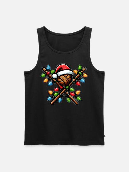 Stickball Santa Hat Xmas - Men's Premium Organic Tank Top - black