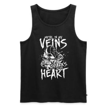 Welder Welding Specialist - Men's Premium Organic Tank Top - black - Front - AI Model Male 178 light (178cm)