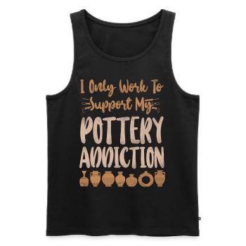 Pottery Ceramics Artist I Only - Men's Premium Organic Tank Top - black - Front - Michal (187cm)