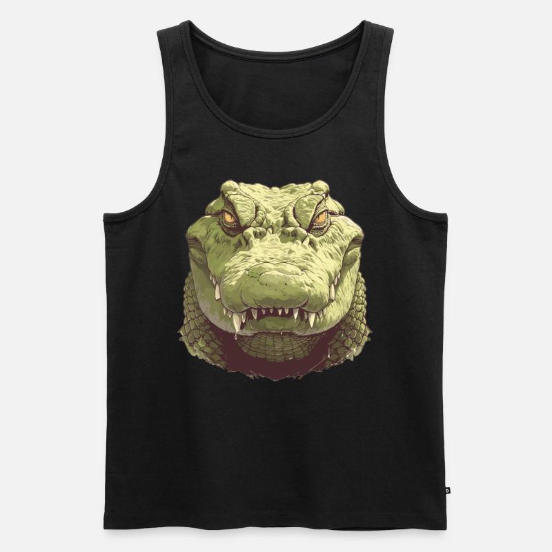 Krokodile Krokodil - Männer Premium Bio Tank Top - Schwarz