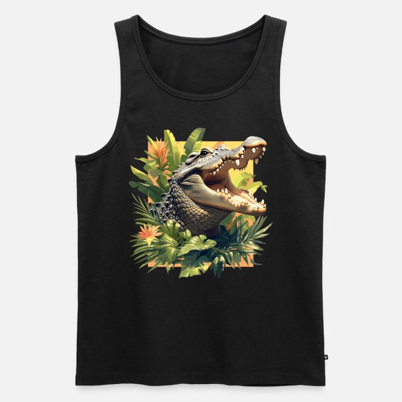 Krokodile Krokodil - Männer Premium Bio Tank Top - Schwarz
