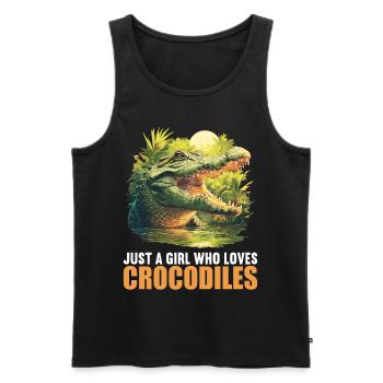 Krokodile Krokodil - Männer Premium Bio Tank Top - Schwarz - Vorne - AI Model Male 178 light (178cm)