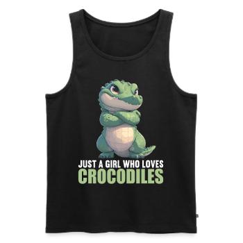 Krokodile Krokodil - Männer Premium Bio Tank Top - Schwarz - Vorne - AI Model Male 178 light (178cm)