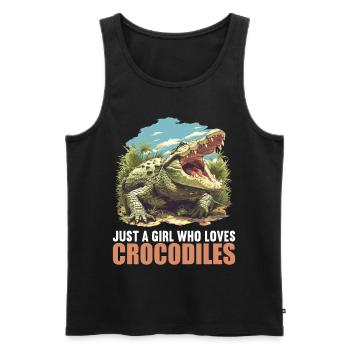 Krokodile Krokodil - Männer Premium Bio Tank Top - Schwarz - Vorne - AI Model Male 178 light (178cm)