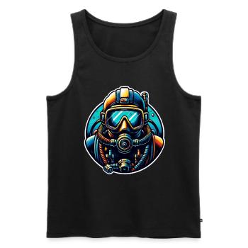 Tauchen Taucher - Männer Premium Bio Tank Top - Schwarz - Vorne - AI Model Male 178 light (178cm)