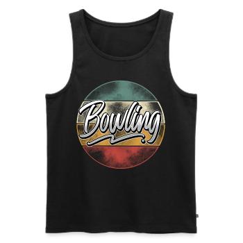 Bowling - Männer Premium Bio Tank Top - Schwarz - Vorne - Michal (187cm)