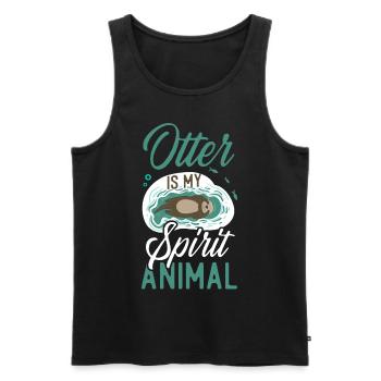 Otter Otter Is My Spirit Animal - Men's Premium Organic Tank Top - black - Front - AI Model Male 178 light (178cm)