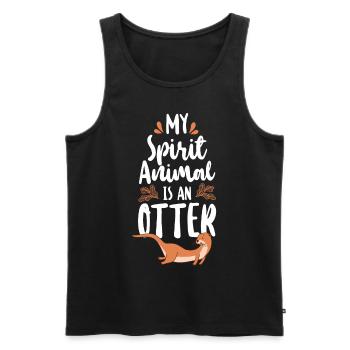 Otter My Spirit Animal Is An Otter - Men's Premium Organic Tank Top - black - Front - Michal (187cm)