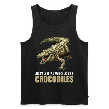 Krokodile Krokodil - Männer Premium Bio Tank Top - Schwarz - Vorne - AI Model Male 178 light (178cm)