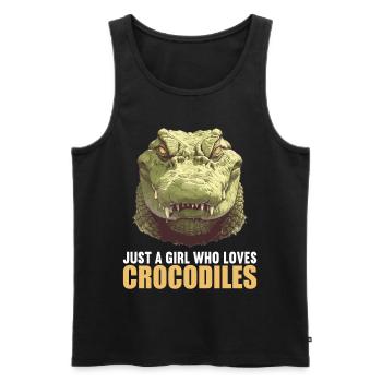 Krokodile Krokodil - Männer Premium Bio Tank Top - Schwarz - Vorne - AI Model Male 178 light (178cm)