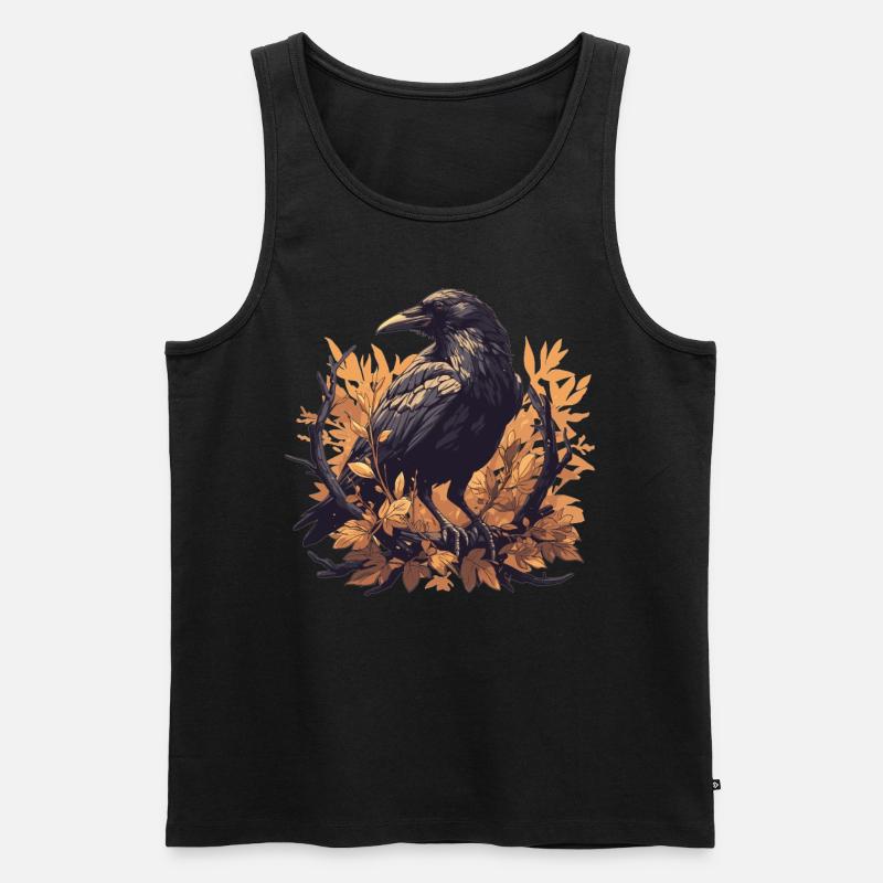 Krähen Krähe - Männer Premium Bio Tank Top - Schwarz