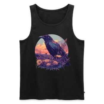 Crows Crow - Men's Premium Organic Tank Top - black - Front - AI Model Male 178 light (178cm)