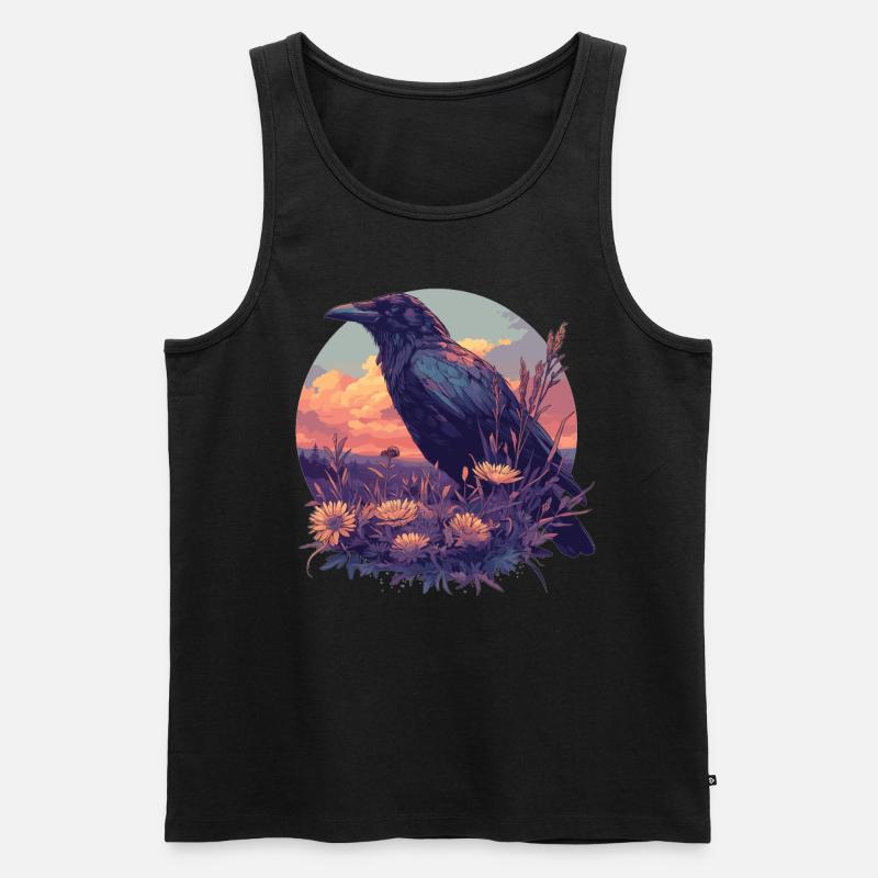 Krähen Krähe - Männer Premium Bio Tank Top - Schwarz