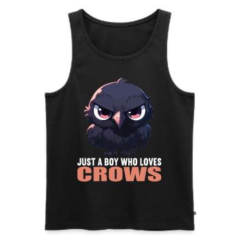 Crows Crow - Men's Premium Organic Tank Top - black - Front - AI Model Male 178 light (178cm)