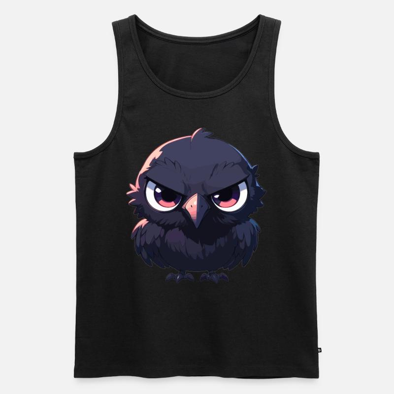 Krähen Krähe - Männer Premium Bio Tank Top - Schwarz