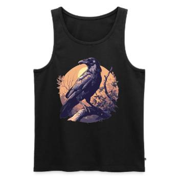 Crows Crow - Men's Premium Organic Tank Top - black - Front - AI Model Male 178 light (178cm)