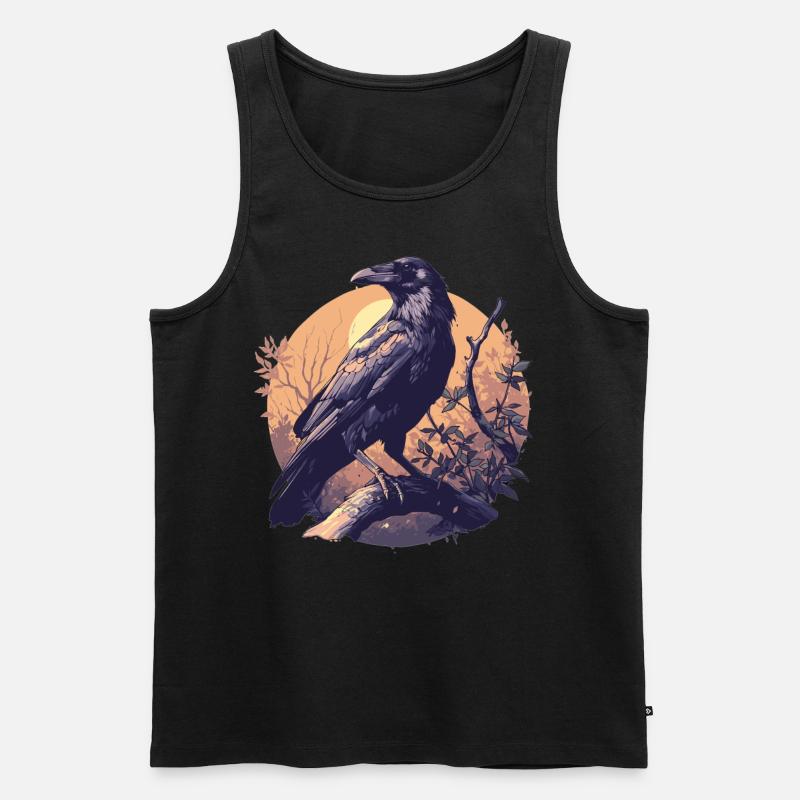 Krähen Krähe - Männer Premium Bio Tank Top - Schwarz