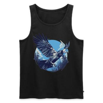 Crows Crow - Men's Premium Organic Tank Top - black - Front - AI Model Male 178 light (178cm)