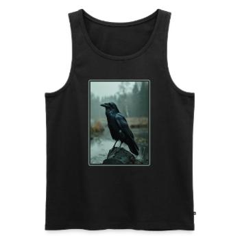 Crows Crow - Men's Premium Organic Tank Top - black - Front - AI Model Male 178 light (178cm)